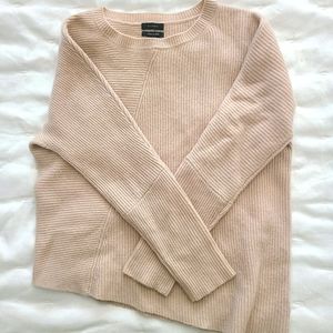 Halogen cashmere blend beige sweater medium